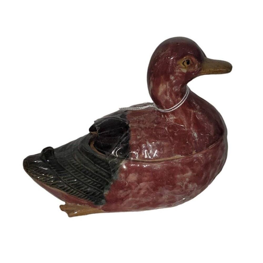 Duck sugar bowl Made in Portugal Handmade Pottery Clay